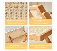 ZFFSCD Solid Wood Folding Dining Chair, Stackable Chairs, Foldable Stool with Swivel Backrest, Comfortable and Convenient, for Events, Home(Color:C)