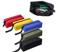 ZffXH 2/3/5 Pcs Zippered Canvas Pouches for Small Tools Components Screws Nails Organizer Zipper Bags for Men Women Multipurpose Storage Boxes