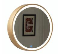 ZFGOJNBH 50/60/70cm Bathroom Mirror Cabinet With Lights Round Medicine Cabinet With Lights Vanity Mirror With Storage Function For Home Kitchen(Wood,60 * 60cm)