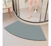 ZFGOJNBH Curved Shower Mat Half Round Soft Diatomaceous Earth Bath Mat, Water Absorbing, Quick Drying, Non-Slip Diatomaceous Earth Mat, Bath Rug For Round Showers