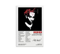 ZFHK Playboi Carti -Whole Lotta Red Poster Wall Art Decorative Painting Bedroom Painting Posters 16x24inch(40x60cm) Unframe-style