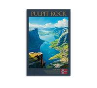 ZFHK World Travel Poster Norway Pulpit Rock Poster Wall Art Decorative Painting Bedroom Painting Posters 08x12inch(20x30cm) Unframe-style