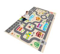 ZFHNYJWKL Kid Rug Carpet Playmat for Toy Cars and Train Car Rugs Play Mat Play Area Rug for Children Baby Bedroom Play Room