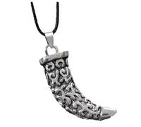 ZFHTJEKNCS 1 piece fashion retro wolf tooth personal men's necklace