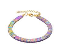 ZFHTJEKNCS 1 piece of fashionable simple color non-magnetic black gallstone arrow stacking bracelet for daily wear by women