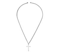 ZFHTJEKNCS 1 piece stylish European and American hip-hop personalized cross-shaped pendant necklace, suitable for men's daily wear