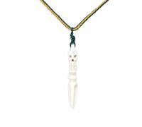 ZFHTJEKNCS 1PC Tibetan Nepal handcrafted pendant natural yak bone magic necklace magic