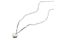 ZFHTJEKNCS 1PCS Collar de color dorado Ms Simple Moda Melocotón Corazón Grabado Amor Clavícula Cadena Dulce Amor Colgante Collar Joyería Regalos