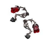 ZFHTJEKNCS 2024 Trend Goth Fashion Witch Dark Thorn Vine Red Rose Blossom Earrings Women's Black Rose Dangle Earrings Jewelry Accessories