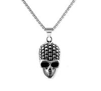 ZFHTJEKNCS 2025 Skull Pendant Stainless Steel Skull Head Necklace Buddha Pendant Men's Punk