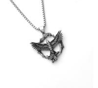 ZFHTJEKNCS 2025 Stainless Steel Eagle Pendant European and American Foreign Trade Vintage Titanium Mockingbird Necklace
