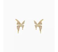 ZFHTJEKNCS 2025 Trending Zircon Butterfly Liquid-Drop Statement Aretes Light Luxury Elegant Style para mujeres Festival Regalo Joyería