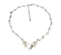 ZFHTJEKNCS Aesthetic Devil Heart Barbed Wire Choker Necklace Punk Hip Hop Jewelry Vampire Little Thorns Chain Choker Gift