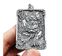 ZFHTJEKNCS Ancient Chinese Beast Retro Mythical Token Amulet Stainless Steel Men Pendant Chain for Male Biker Gift
