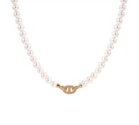 ZFHTJEKNCS Autumn and winter pig nose faux pearl necklace, light luxury, small group design, atmospheric high-grade sweater chain, fashionable high-end neck chain.