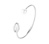 ZFHTJEKNCS Bling Shell Shaped Bracelet For Women Trend Elegant Geometry Adjustable Pearl Bracelet Hand Jewelry Accessories Gift