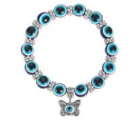 ZFHTJEKNCS Bohemian Blue Evil Eye Beaded Anklets For Women Hand Butterfly Elephant Turtle Owl Pendant Ankle Bracelet On the Leg Jewelry