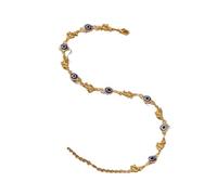 ZFHTJEKNCS Bohemian Evil Eye Daisy Flower Anklets for Women Pearl Beads Elephant Anklet Bracelet On The Leg Sandals Beach Jewelry Gifts