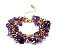 ZFHTJEKNCS Bohemian Trendy Irregular Natural Crushed Stone Bracelets For Women Crystal Chain Charm Handmade Bracelet Princess Bride Gift