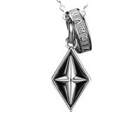 ZFHTJEKNCS Brilliant Starlight Necklace Men's Trendy Versatile Personalized Light Luxury Niche Men's Cross Pendant