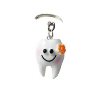 ZFHTJEKNCS Cartoon Teeth Keychain Dentist Decoration Key Chains Tooth Model Shape Key Rings Dental Clinic Gift