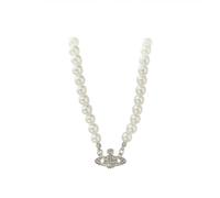 ZFHTJEKNCS Cross-border Saturn pearl necklace for women with a pin, three-dimensional planet, high-end versatile sweater chain,
