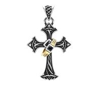 ZFHTJEKNCS Cross-border Simple Hip Hop Style Guardian Cross Necklace for Men and Women, Vintage Personalized Thorns Pendant Accessories