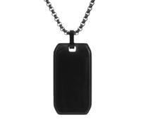 ZFHTJEKNCS Cross-border stainless steel polishing mirror oblique collar identity card male can be engraved necklace