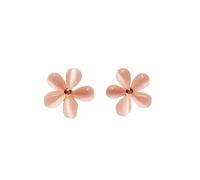 ZFHTJEKNCS Crystal Flower Earrings For Women Stone Tiny Stud Earing Female Wedding Party Gift