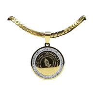ZFHTJEKNCS Crystal Stainless Steel Bible Fold Hand Praying Necklaces Men Chain With Pendant The Lord Prayer Cross Necklace chaine
