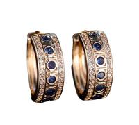 ZFHTJEKNCS Cute Light Luxury Women Blue Cubic Zirconia Earrings Women Fashion Classic Anniversary Jewelry Gift Wedding Jewelry