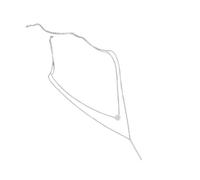 ZFHTJEKNCS Fashion Double Layer Necklace Ladies Harajuku Style Versatile Small Temperament Korean Version Simple Clavicle Chain Pendant