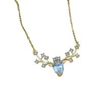 ZFHTJEKNCS Fashion one deer has you little elk necklace exquisite high-end temperament fashion wild collarbone chain pendant birthday gift