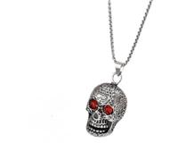 ZFHTJEKNCS Fashion Retro Skull Men's Ring Necklace