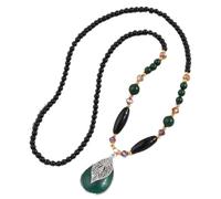 ZFHTJEKNCS Fashionable Simple Ethnic Feng Shui Pendant Necklace with a Long Style for Women (Sweater Chain)