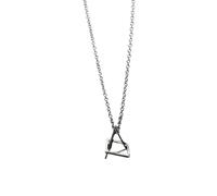 ZFHTJEKNCS Geometric Titanium Steel Hip Hop Necklace Men's Trendy Cool Dancing Simple Pendant Women's Accessories -