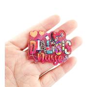 ZFHTJEKNCS Glitter Friends I'll Be There For You Heart Pig Charms Pendant Fit Card Badge Holder Making