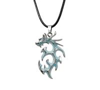 ZFHTJEKNCS Glowing In The Dark Dragon Pendant Necklace Charm Moonstone Luminous Dragon Necklace Gift Vintage Punk Glowing Necklace Men Boy