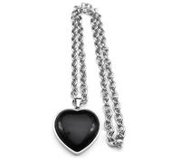 ZFHTJEKNCS Gothic Deer Hollow Flower Pendant Stone Pendant Necklace Men Stainless Steel Punk Chain Women Necklaces