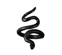 ZFHTJEKNCS Gothic Retro Snake Shaped Ring for Women Black Adjustable Opening Metal Ring Hip Hop Rock Men And Women Gifts