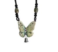 ZFHTJEKNCS Green Acrylic Butterfly Necklace for Women Braided Rope Fairycore Necklaces Temperament Fashion Jewelry Summer New In