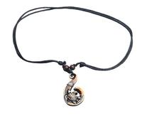 ZFHTJEKNCS Hawaiian style Turtle Hook Pendant Necklace for Men Women's NZ Maori Fish Hook Choker Necklace Amulet