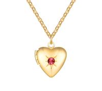 ZFHTJEKNCS Heart Shaped Red Cubic Zirconia Locked Pendant Choker Necklace for Women Girls, Openable Neck Jewelry Valentines-day Gift