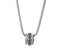 ZFHTJEKNCS Hip-hop style skull beads pendant necklace for men, high-end versatile rotating chain for men's turtleneck or women's