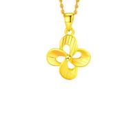 ZFHTJEKNCS Hollow Clover Light Luxury Lucky Clover Pendant Necklace Women's Explosive Collarbone Lock