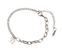 ZFHTJEKNCS Jewish Blessing Charm Bracelet Judaism Hebrew Letter Life Symbol Religious Amulet Stainless Steel