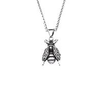 ZFHTJEKNCS Korean and Japanese Ins Style Small Bee Titanium Steel Necklace Niche Personalized Unisex Stainless Steel Pendant Sweater Chain