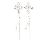 ZFHTJEKNCS Korean version purple butterfly earrings, luxurious and high-end sense, small group temperament, exquisite and unique personality earrings.