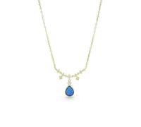 ZFHTJEKNCS Light Luxury Clavicle Chain Elegant multicolour water-drop Necklace Design Romantic Wedding Dress Pendant