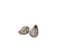 ZFHTJEKNCS Luxury Stainless Steel Smooth Star Zircon Hoop Earrings for Women Girls Metal Chunky Sun Rhinestone Ear Buckle Punk Y2K Jewelry